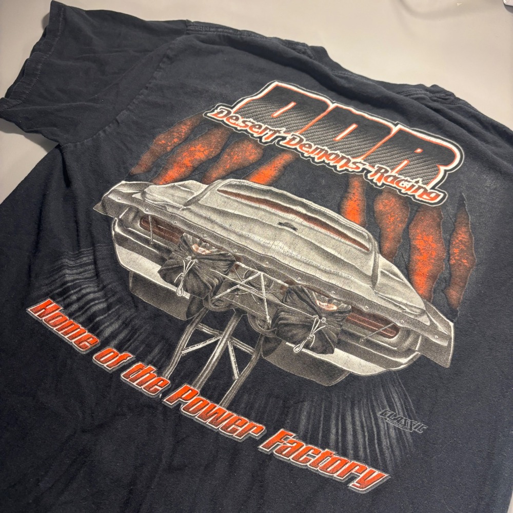 Y2K Desert‎ Demons Racing Graphic T Shirt Vintage Gildan Ultra Cotton M
